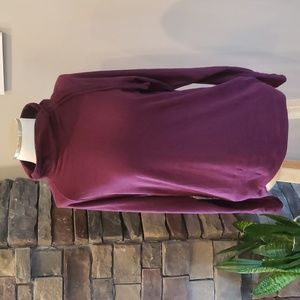 Maurice's mock turtle neck sweater.  Burgandy in color. Size med, light weight